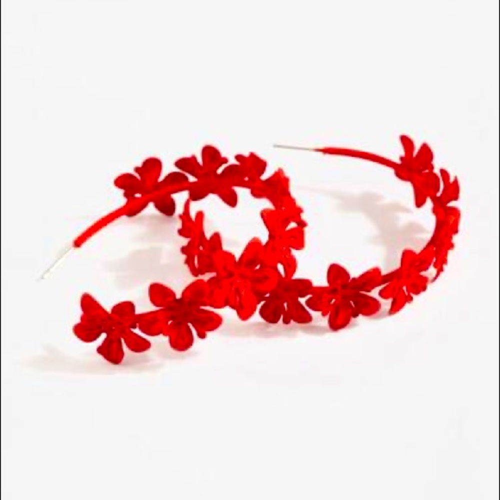 New Francescas Karla Red Floral Earrings ~ Valentine’s Day - Great Gift!💝